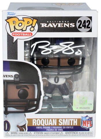ROQUAN SMITH SIGNED BALTIMORE RAVENS #242 FUNKO POP FIGURE BECKETT