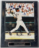Vinny Castilla Autographed 8x10 Photo with Plaque -- Colorado Rockies | JSA COA