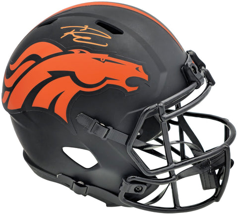 Russell Wilson Auto Broncos Eclipse Black Full Size Rep Speed Helmet Fanatics