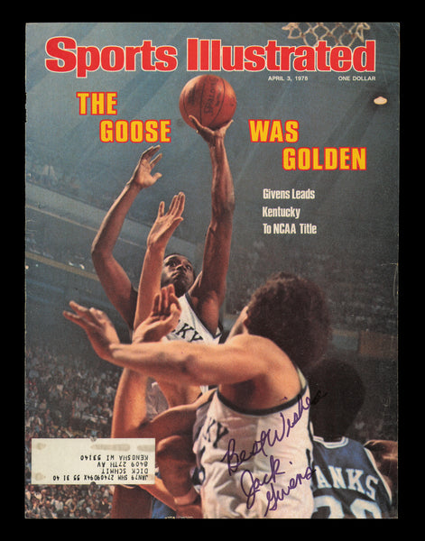 Jack Givens Autographed Sports Illustrated Cover Kentucky "Best Wishes" 238031