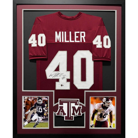 Von Miller Autographed Signed Framed Texas A&M Jersey BECKETT