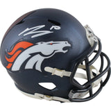 Bo Nix Autographed/Signed Denver Broncos 2024 Mini Helmet Beckett Witness 49625