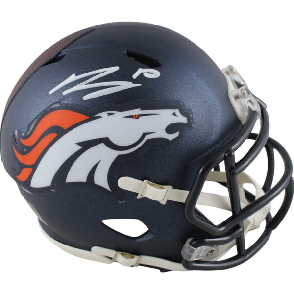 Bo Nix Autographed/Signed Denver Broncos 2024 Mini Helmet Beckett Witness 49625