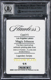 Magic Johnson HOF Signed 2020 Panini FLS PP Yellow #1 1/1 Card Auto 10! BAS Slab