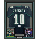 FRAMED Autographed/Signed DESEAN JACKSON 33x42 Philadelphia Black Jersey PSA COA