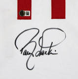 Barry Larkin Authentic Signed White Pro Style Jersey Autographed BAS Witnessed