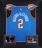 Thunder Shai Gilgeous-Alexander Signed Blue Nike Icon Edition Framed Jersey BAS
