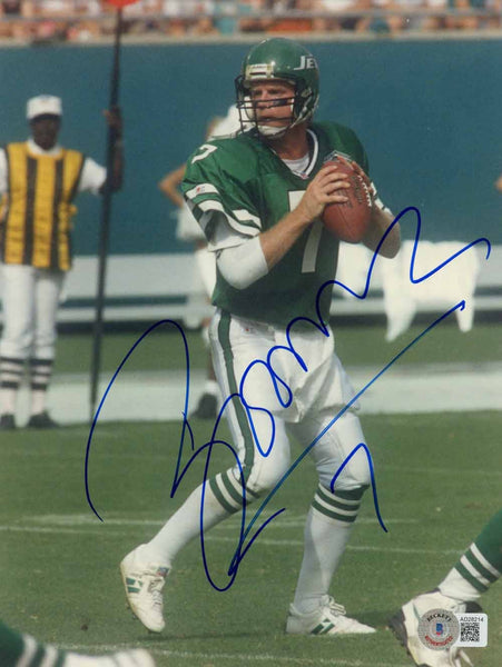 Boomer Esiason Autographed New York Jets 8x10 Photo Beckett 50464