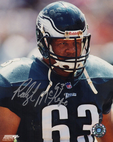 Raleigh McKenzie Signed Philadelphia Eagles Close Up 8x10 Photo - (SCHWARTZ COA)