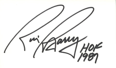 Rick Barry Autographed Golden State Warriors Index Card HOF BAS 45400
