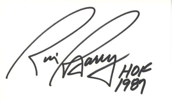 Rick Barry Autographed Golden State Warriors Index Card HOF BAS 45400
