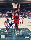 Dikembe Mutombo Autographed Atlanta Hawks 8x10 Photo JSA COA