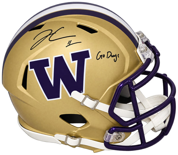 JONAH COLEMAN SIGNED WASHINGTON HUSKIES FULL SIZE SPEED HELMET BECKETT