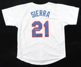 Ruben Sierra Signed Texas Rangers Jersey (AWM) A.L. Runs Batted In Leader 1989