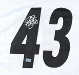 Troy Polamalu Autographed White Pro Style Jersey - Beckett W Hologram *Silver