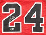 Noa Essengue Signed Bulls Jersey (Beckett) Chicago 2025 1st Rnd Pck/ #12 Overall