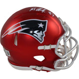 Rob Gronkowski Autographed New England Patriots Blaze Mini Helmet Beckett 54748