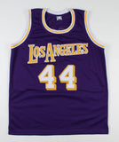 Jerry West Signed Los Angeles Lakers Purple Home Jersey (JSA COA)14xNBA All-Star