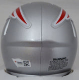 TOM BRADY AUTOGRAPHED SIGNED PATRIOTS REPLICA SPEED MINI HELMET FANATICS 193988