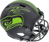 RUSSELL WILSON AUTOGRAPHED SEAHAWKS ECLIPSE BLACK FULL SIZE HELMET RW 178955