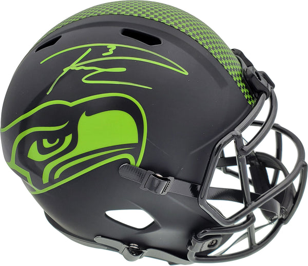 RUSSELL WILSON AUTOGRAPHED SEAHAWKS ECLIPSE BLACK FULL SIZE HELMET RW 178955