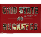 Bob Knight Signed Ohio State Buckeyes 18x24 Wrapped Canvas