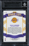 Magic Johnson Signed 2023 Donruss Optic Winner Stays Purple #11 Card BAS Slabbed