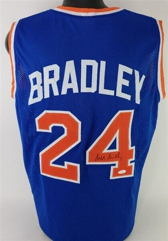 Bill Bradley Signed New York Knicks Jersey (JSA COA) 2xNBA Champions 1970 & 1973