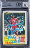 76ers Maurice Cheeks "HOF 2018" Signed 1981 Topps #E90 Card Auto 10! BAS Slabbed