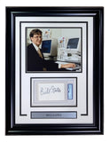 Bill Gates Microsoft Signed Framed Cut Signature w/ 8x10 Photo PSA