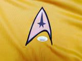 WILLIAM SHATNER AUTOGRAPHED GOLD STAR TREK UNIFORM CAPTAIN KIRK JSA 228113