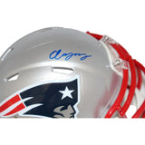 Christian Gonzalez Signed New England Patriots Mini Helmet FAN 42814