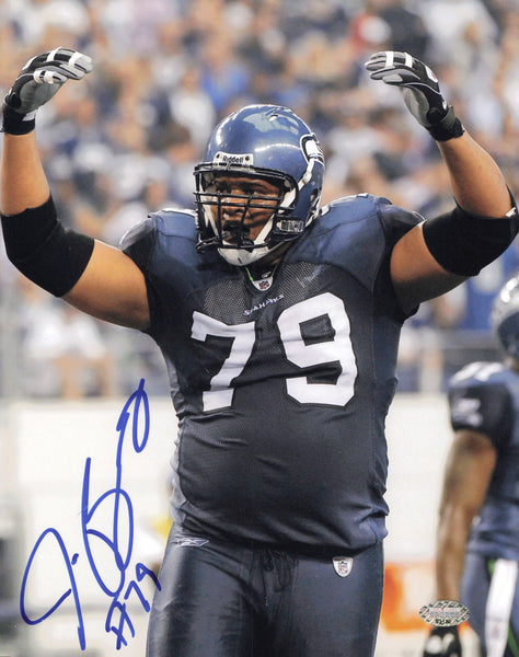 Red Bryant Autographed Signed 8x10 Photo Seattle Seahawks MCS Holo #63120