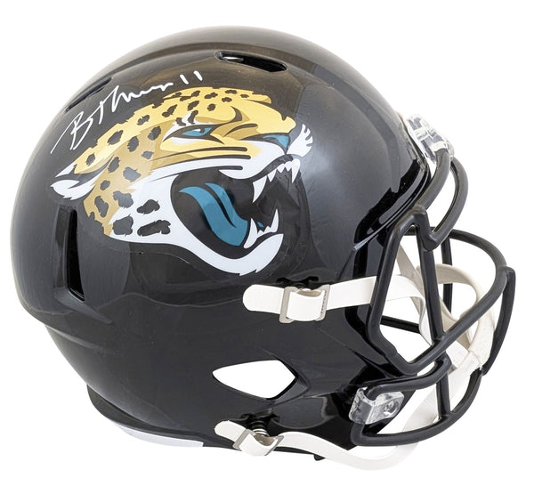 Jaguars Brian Thomas Jr. Authentic Signed Full Size Speed Rep Helmet Fanatics