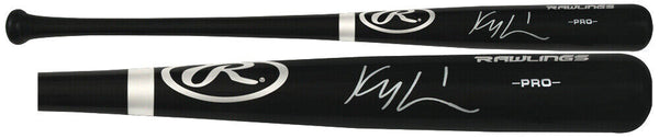 Kyle Lewis Signed Rawlings Pro Black Baseball Bat - (FANATICS COA)