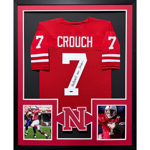 Eric Crouch Autographed Signed Framed Nebraska Red Heisman Jersey TRISTAR