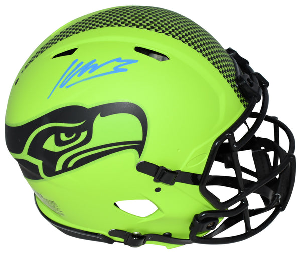 KENNETH WALKER III SIGNED SEATTLE SEAHAWKS RAVE AUTHENTIC SPEED HELMET BECKETT