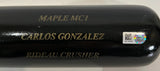 Carlos Gonzalez Autographed Bat Maple MCI Rideau Crusher MLB Authenticated