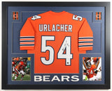 Brian Urlacher Signed Chicago Bears 35x43 Framed Jersey Inscrbd. HOF 18 (Becket)