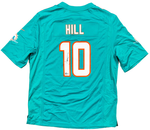 Tyreek Hill Miami Dolphins Signed Aqua Nike Game Jersey Beckett BAS