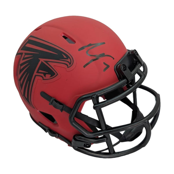 Bijan Robinson Autographed Atlanta Falcons Riddell Rave Mini Helmet - Beckett