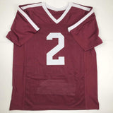 Autographed/Signed Johnny Manziel Texas A&M Maroon Stat Jersey JSA COA