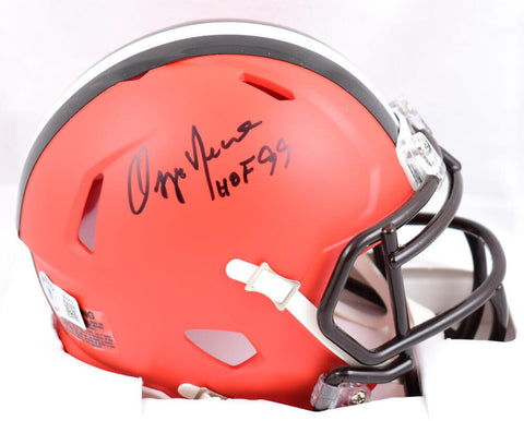 Ozzie Newsome Autographed Browns Speed Mini Helmet w/HOF- Beckett W Hologram