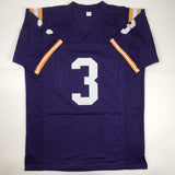 Autographed/Signed Odell Beckham Jr. LSU Purple College Football Jersey JSA COA