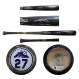 Trevor Story Signed Colorado Rockies Game Used '18 Old Hickory Bat Beckett 57824