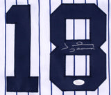 Johnny Damon Signed New York Yankees Home Pinstriped Jersey (JSA COA)