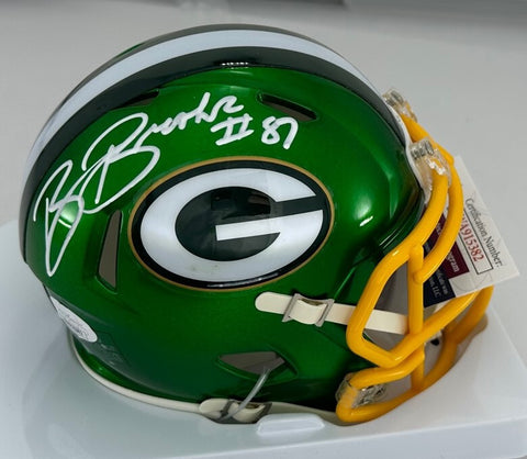 Packers ROBERT BROOKS Signed Riddell FLASH Speed Mini Helmet AUTO - JSA
