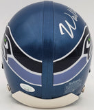 WALTER JONES AUTOGRAPHED SEATTLE SEAHAWKS BLUE MINI HELMET MCS HOLO 203083