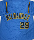 TREVOR MEGILL Signed Custom Replica Alternate Brewers Jersey AUTO - BAS
