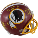 Rypien Theismann Williams Signed Washington Redskins F/S Helmet SB Beckett 49320